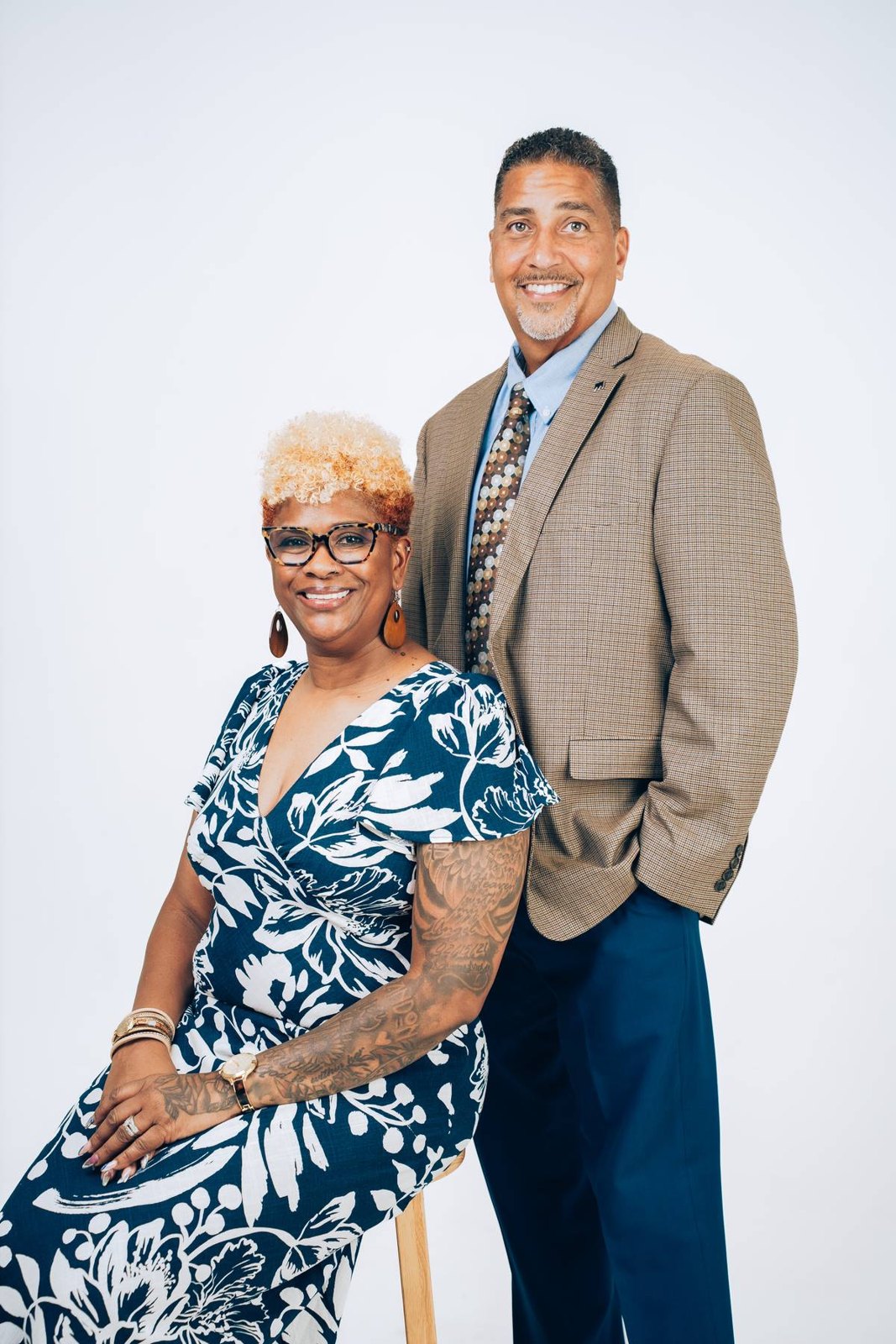 Monica and Marcus Lee standing together